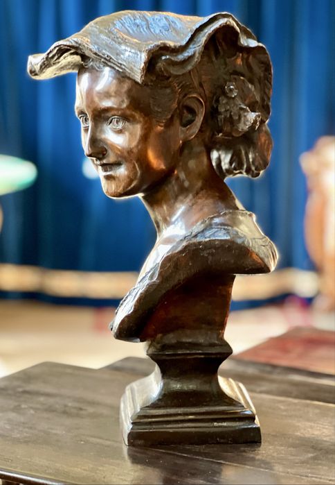 Sculptură Bust din Bronz *** vintage / antic / vechi / retro ***