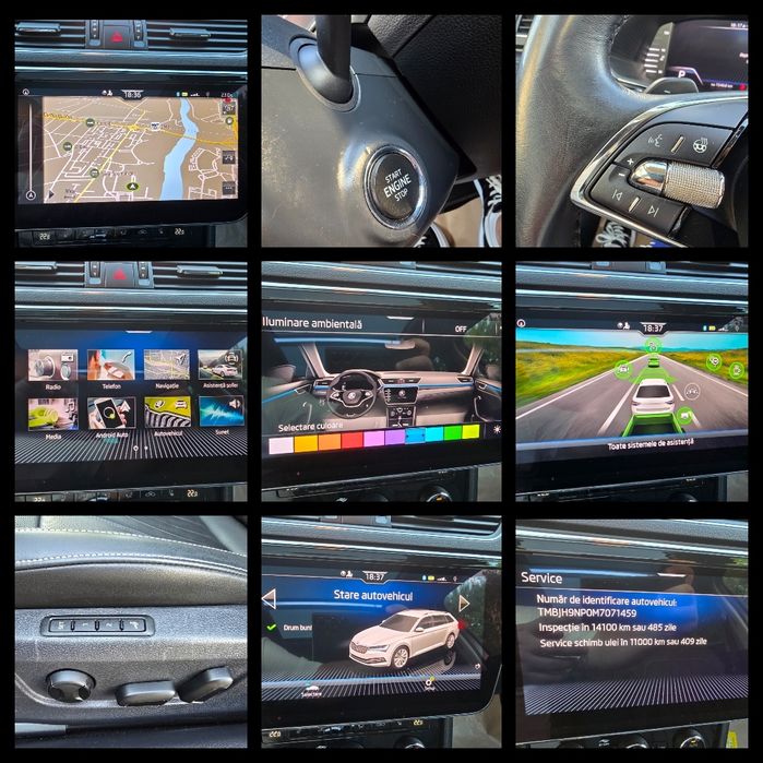 Skoda Superb Style 07/2021 DSG 2.0TDI  Virtual Cockpit Panorama Faruri Crystal Lighting Webasto Ventilație Camera Carlig Piele Ambientale Tabletă Eur6