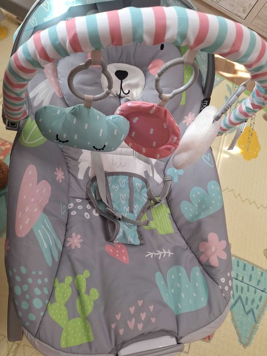 Шезлонг бебе Moni Llama сив