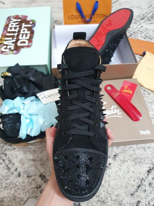 Christian Louboutin Black Sneakers Long Spikes