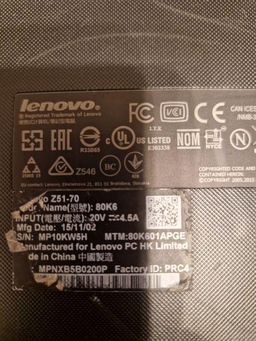 Vand Laptop Lenovo I5 Gen 5, 16gb, AMD Radeon R9 M375, 1Tb