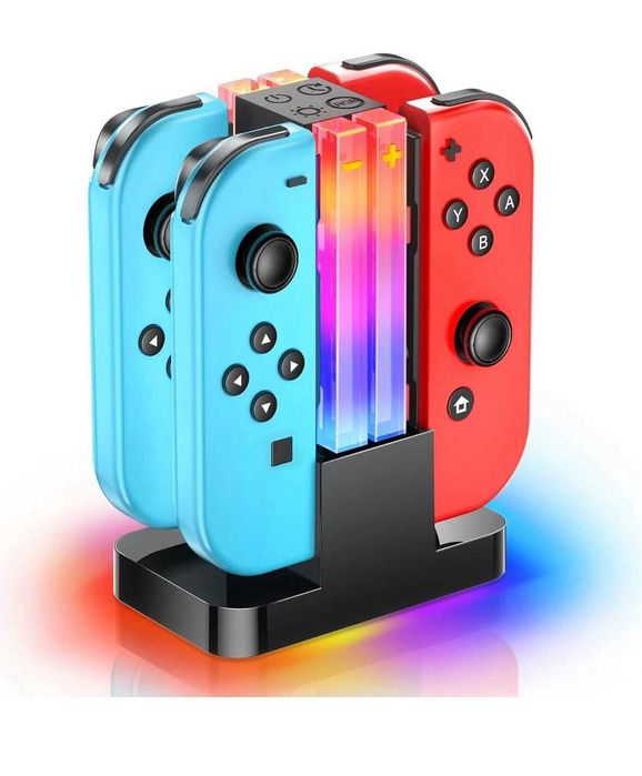 Зарядна станция Wenocally за Nintendo Switch + 2 безжични геймпада