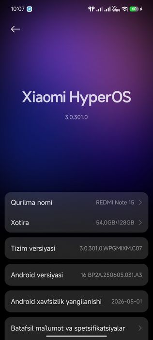 Redmi note 15 yengi
