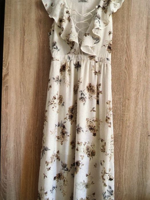 Rochita din matase, imprimata, marimea 42