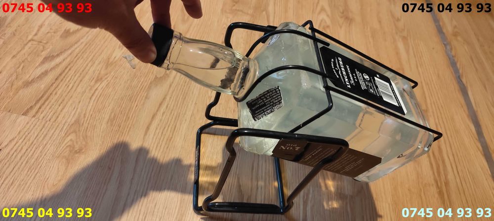 sticla goala si suport leagan metalic Whiskey jack Daniels 40gr 3 litr
