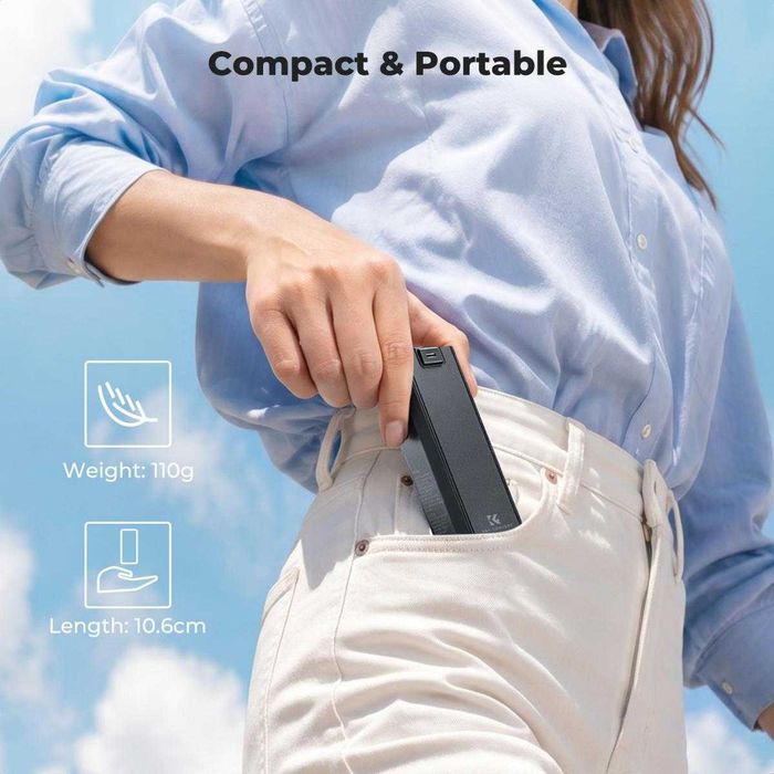 Батерийна дръжка с бързо зареждане 5000mAh K&F Concept за DJI Osmo Pocket 3 / 4 / 4P