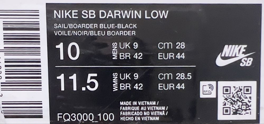 Nike SB Darwin Low x Supreme “Sail”