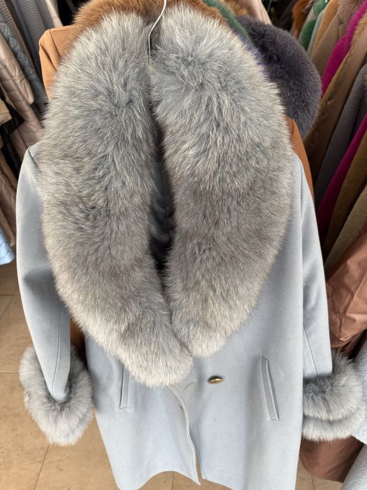 Палто от естествен косъм и вълна