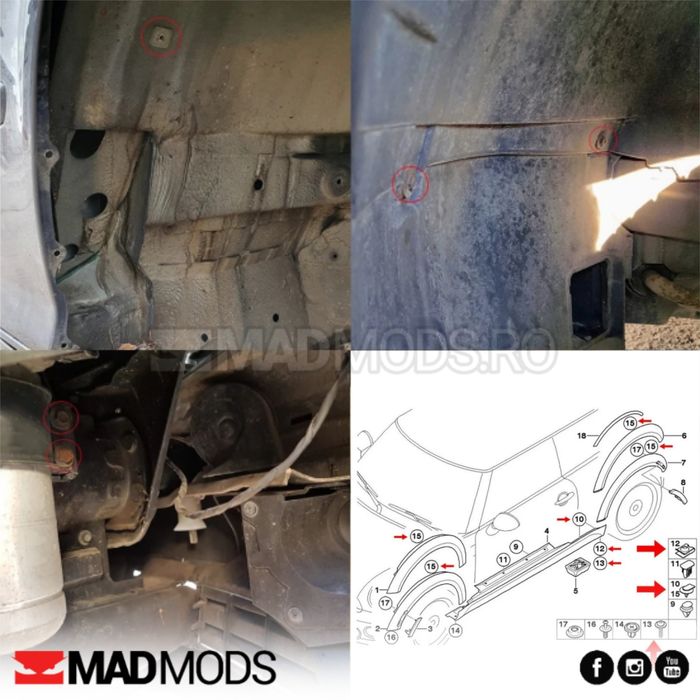 Set 20 buc suruburi cleme exterior BMW Seria 1 2 3 4 5 6 7 8 i X M