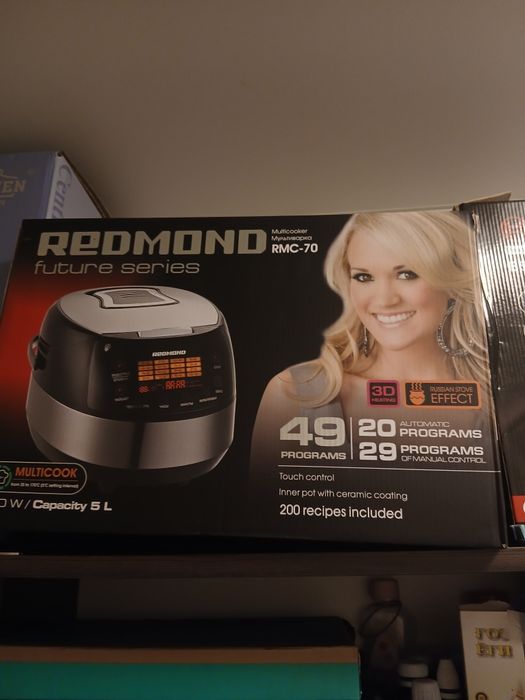 Мультиварка
Мощность: 860 Вт
Максимальный объем чаши: 5 л
Чаша с антип