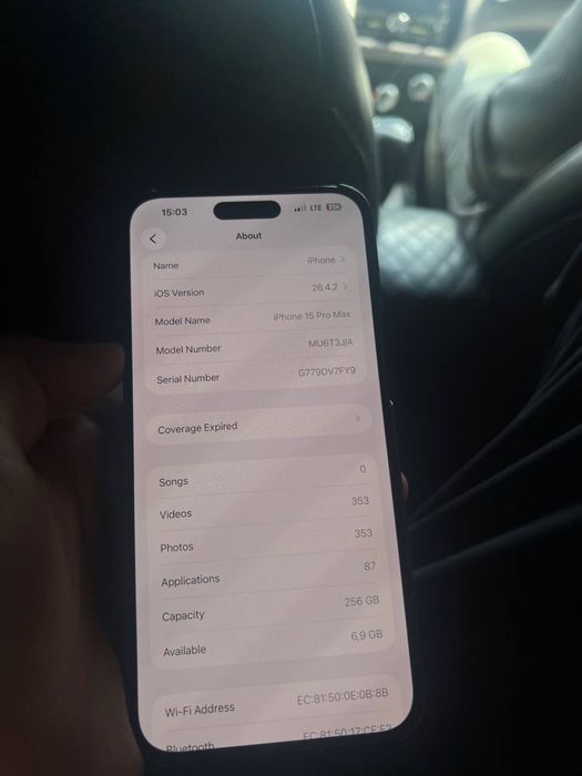 Iphone 15 pro max 256 garantiya ideal $100 lik chexol power bank bonus