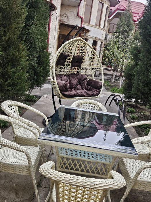 Ротанг тукима стол стул ва качела