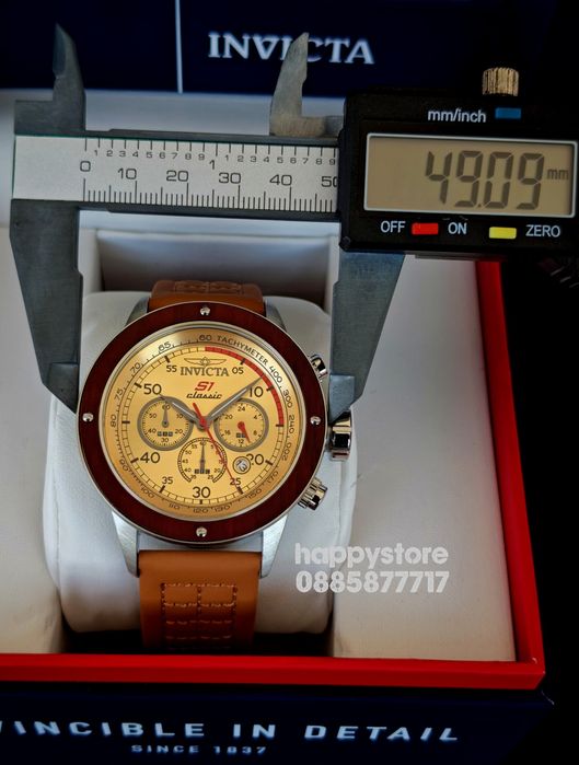 INVICTA S1 Rally Classic Brown 49 mm, Инвикта нов ръчен часовник