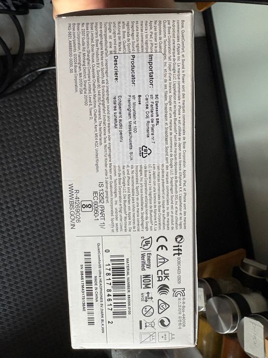 Casti Bose cu anulare zgomot QuietComfort Ultra, Negru