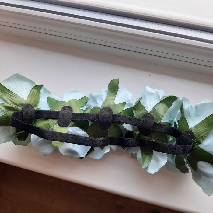 Диадема с  изкуствени цветя венче за глава с ластик