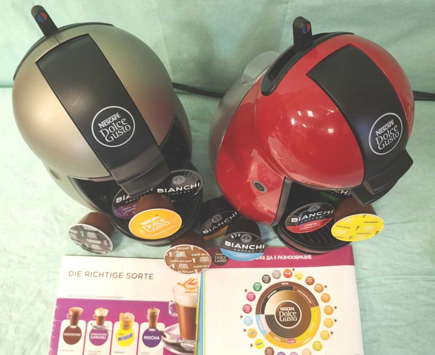 Кафемашини с гаранция 1 година NESCAFÉ® Dolce Gusto Krups Piccolo.Silver /Red Крупс за капсули Долче густо