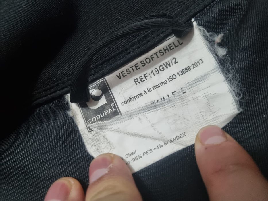 Geacă softshell CODUPAL bărbați L – fleece, anti-vânt, neagră