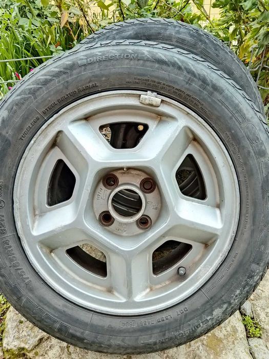 Лети джанти 14 цола(4х100)с гуми, подходящи за Опел и Рено + 2 бр гуми