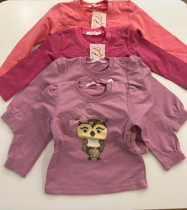 Трикотажни блузки в бонбонен цвят