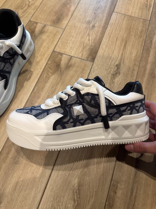 Valentino Garavani One Stud XL sneakers with denim
