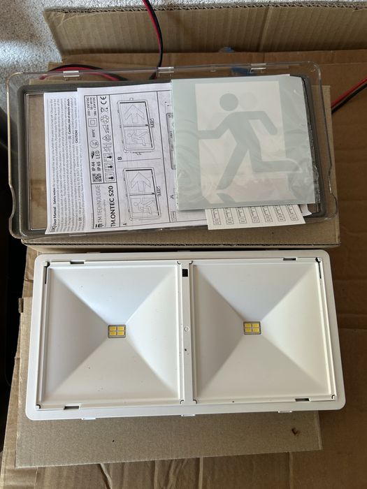 Set 4 lămpi de urgență / iluminat evacuare LED TM ONTEC S20 (IP65) - NOI