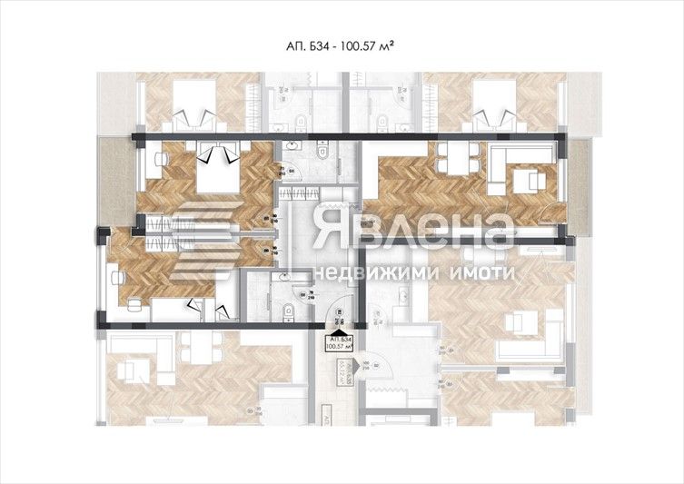 Продава се Тристаен апартамент в София, Люлин 6 - 117 кв.м за 1429 €/кв.м - Снимка #1