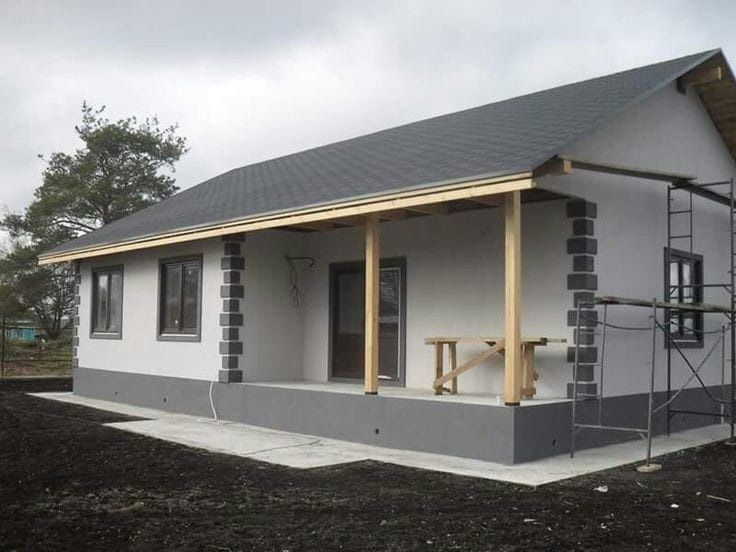 Executam case modulare pe structura metalica