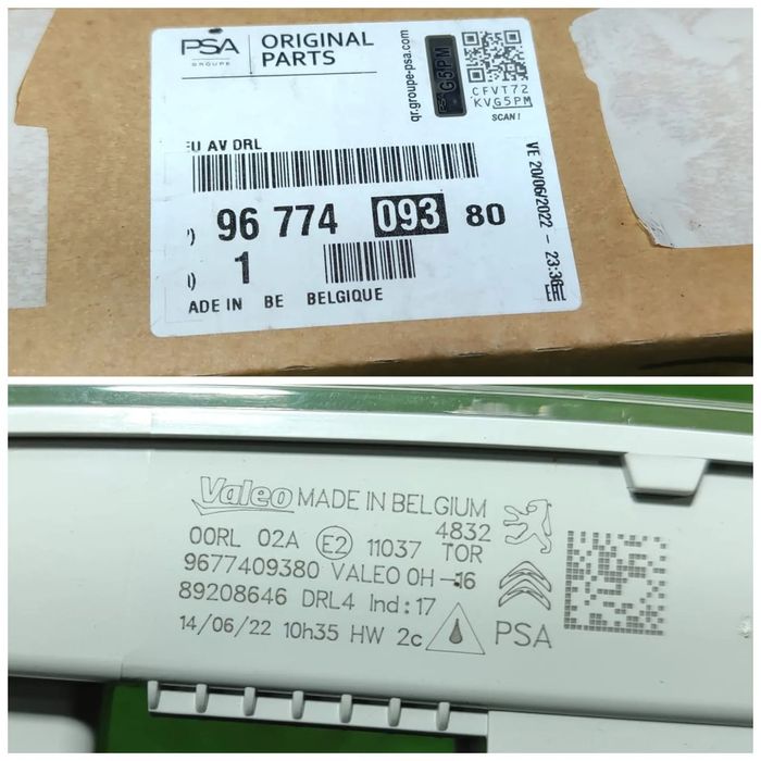 LUMINA DE ZI STANGA LED CITROEN BERLINGO 2 / COD OEM 9677409380 / 9677409380 / 89208646 2012-2018 (5G2)