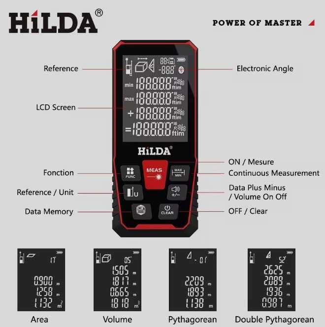 Ruleta digitala laser 120m Rangefinder Telemetru aparatmasura distante