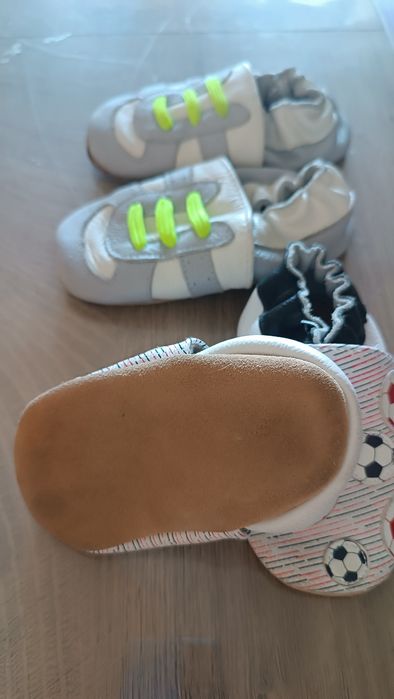 Детски пантофи от ест.кожа