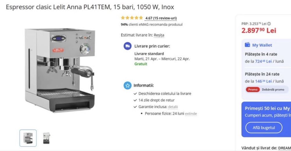 Eapressor Lelit PL 41 TEM
