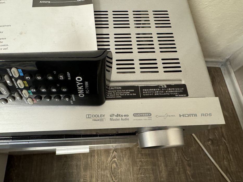 Onkyo TX-NR509 Като нов  Дистанционно