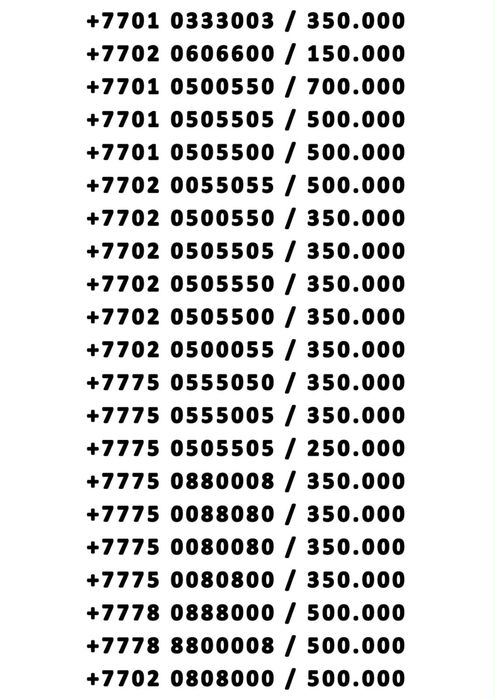 Продажа VIP номеров Актив
