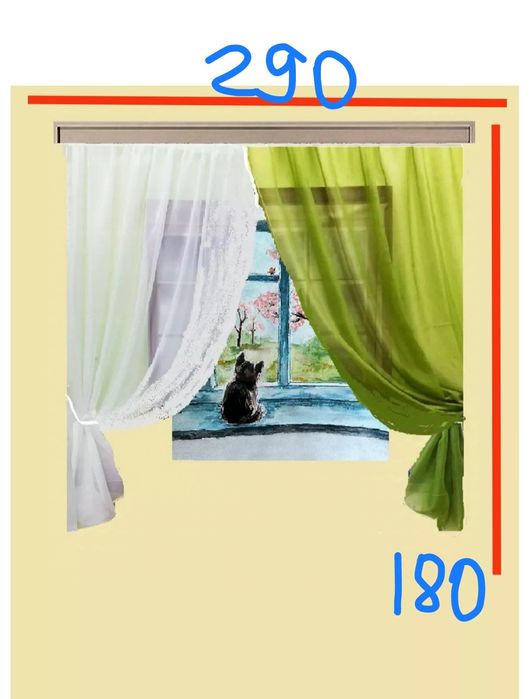 Тюли для кухни , новые.