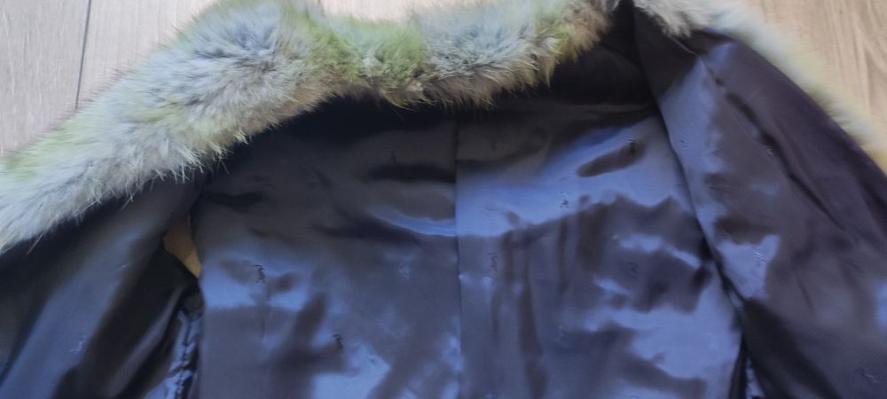 Елек естествена кожа с яка лисица