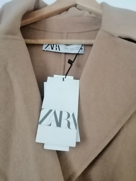 Palton Zara Măsură XL, crem, nou cu eticheta