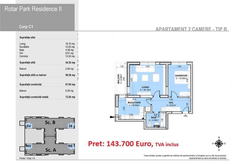 Apartament 2 Camere MILITARI SECTOR 6