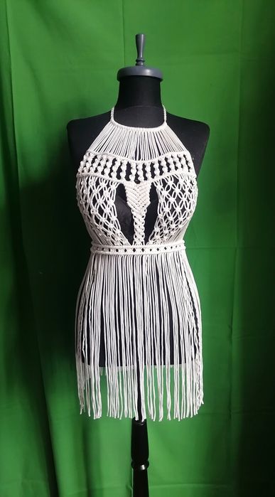 Ръчно изработена рокля макраме