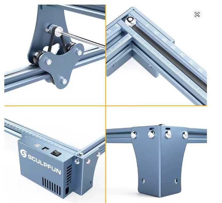 Masina de gravat S9, SCULPFUN, 5.5W, 410x420 mm, Blue, Garantie, NOU