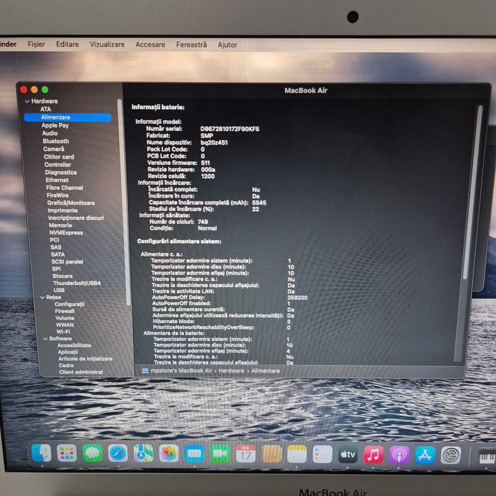 Laptop Apple MacBook Air 13 i5 8gb 250gb 2017 Zeus Amanet Rahova 30946