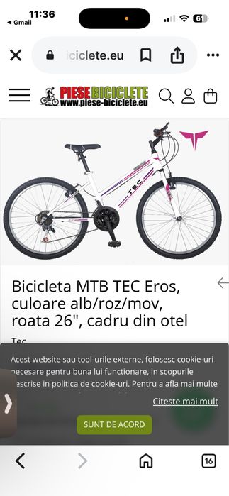 Bicicletă MTB TEC Eros 26” – NOUĂ