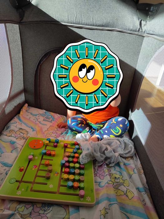 Сгъваема кошара за бебе (за сън и за игра) Cangaroo, сива + Матрак