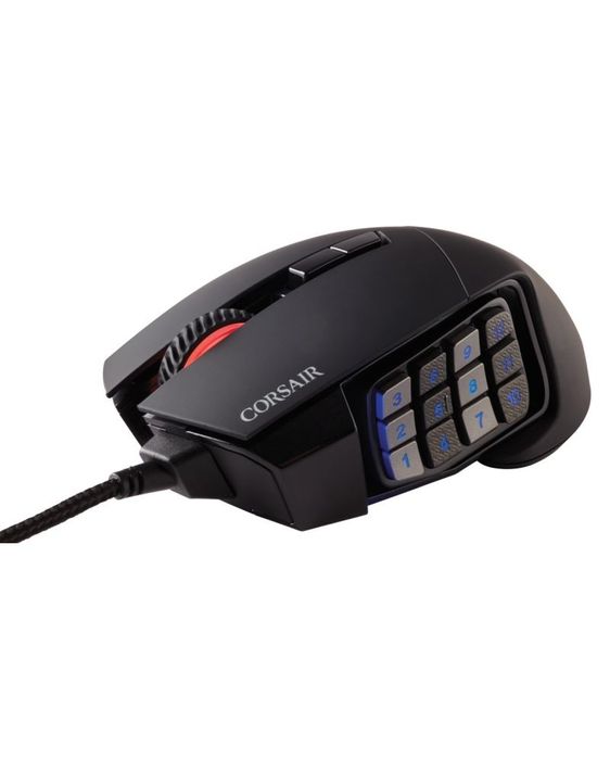Гейминг мишка Corsair - Scimitar Elite RGB, оптична, черна