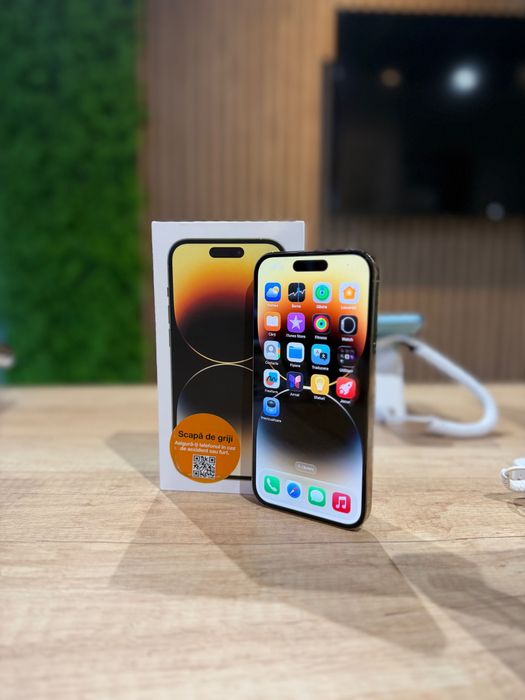**ATS GSM**iPhone 14 Pro 128Gb Gold / Baterie100% /Fact+Gar 12 luni