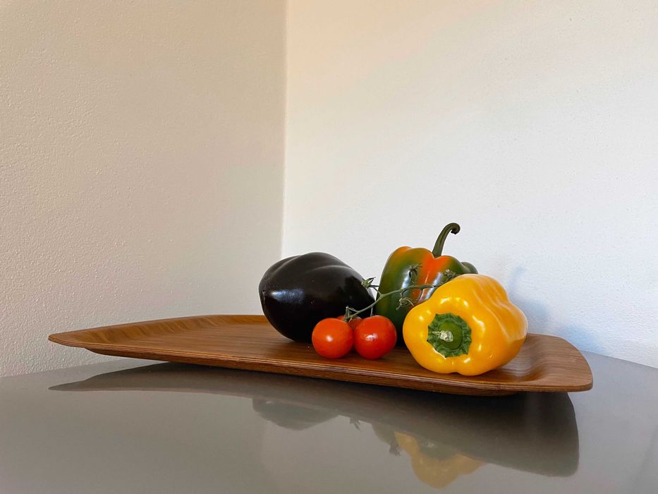 Langva Denmark tava platou de servit design scandinav 1960 lemn de tec