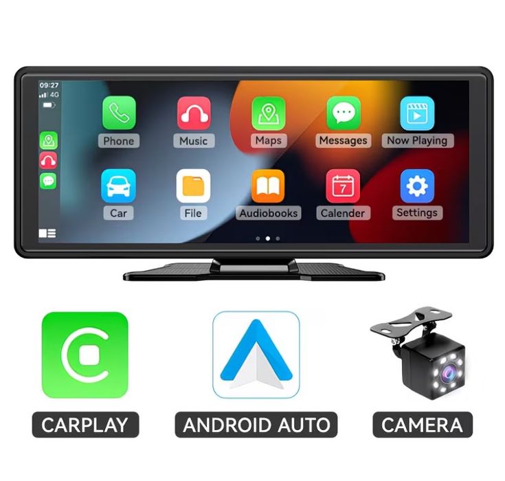 Мултимедия Essgoo 10.26 инча с carplay и androidauto + dashcam+ камера за заден ход