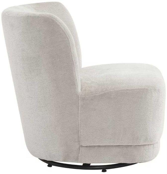 Fotoliu bej, rotativ, tip catifea