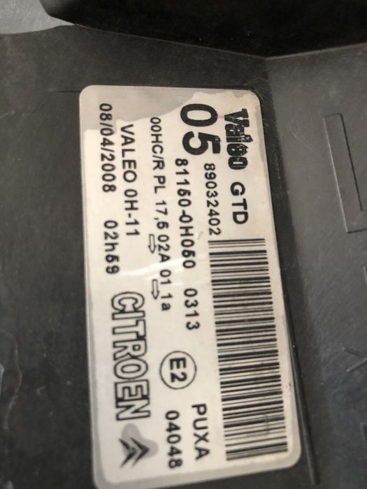 Far stanga Citroen C1