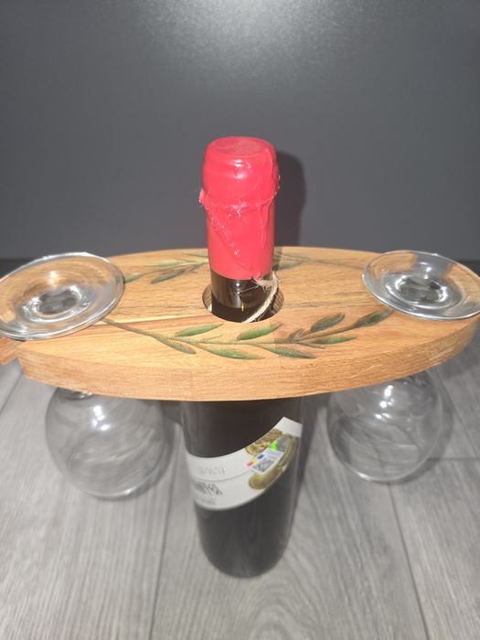 Suport sticla vin și pahare