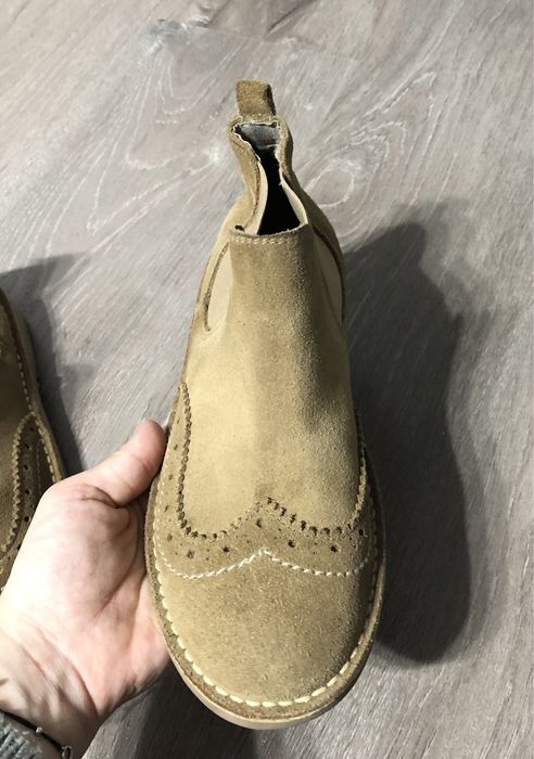 Ghete piele intoarsa unisex 38 ghete barbati femei 38 maro bej